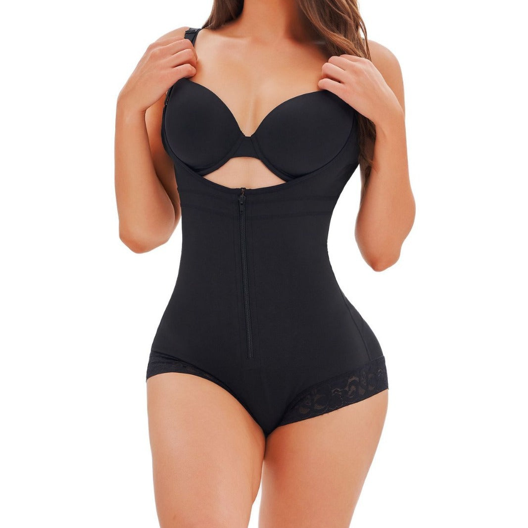 Slim Fit Body Shape Bodybuilding One-piece Hip Zipper Design