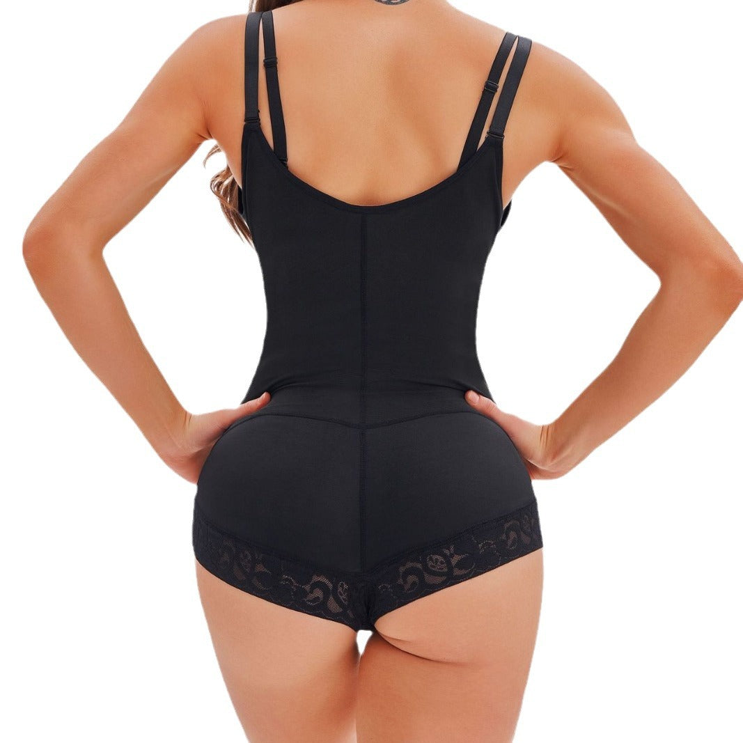 Slim Fit Body Shape Bodybuilding One-piece Hip Zipper Design
